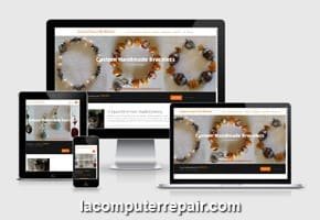 Affordable responsive web site design for small business Jewelry Designed by Madeline, Los Angeles CA USA