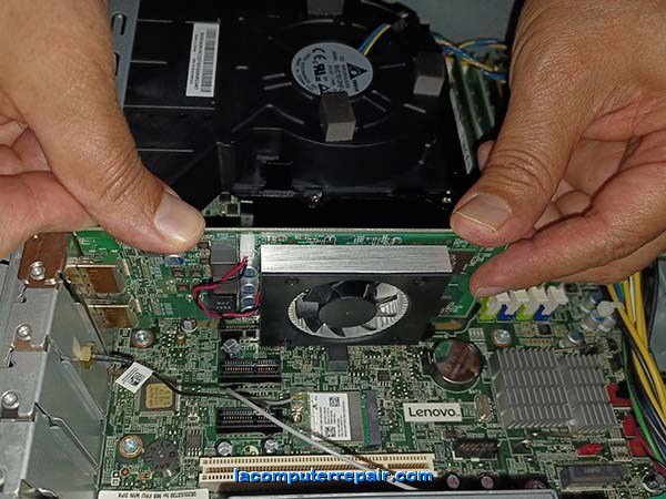 pc video card installation on a Lenovo Thinkcentre